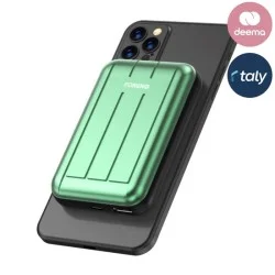 Foneng Q28 Powerbank Fast Charging Qualcomm 3.0 + PD + Wireless Charging 5000 mAh - green